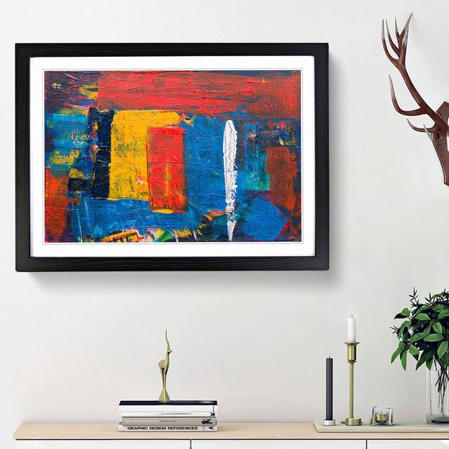 Abstract Art Painting Vol.279 by S.Johnson - Picture Frame Painting Print East Urban Home Frame Option: Black Framed, Size: 62cm H x 87cm W x 2cm D on Productcaster.