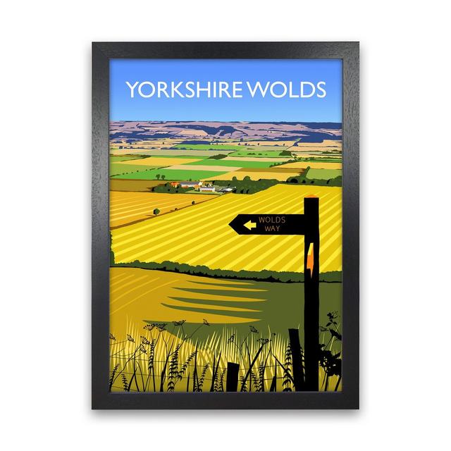 'Yorkshire Wolds Portrait' by Richard O'Neill - Graphic Art Print Corrigan Studio Size: 46cm H x 34cm W x 3cm D, Format: Black Framed on Productcaster.