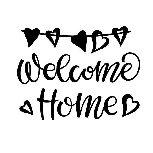 Welcome Monochrome Sign Happy Larry Size: 122cm H x 122cm W on Productcaster.