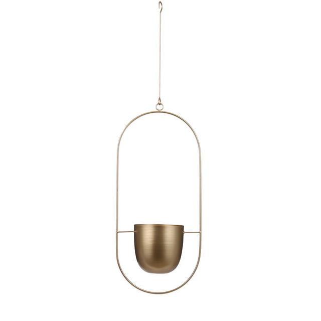 Caileon Metal Indoor Hanging Basket 17 Stories Colour: Gold on Productcaster.