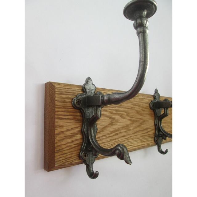 Nondalton Solid Wood 5 - Hook Wall Mounted Coat Rack Ironmongery World on Productcaster.