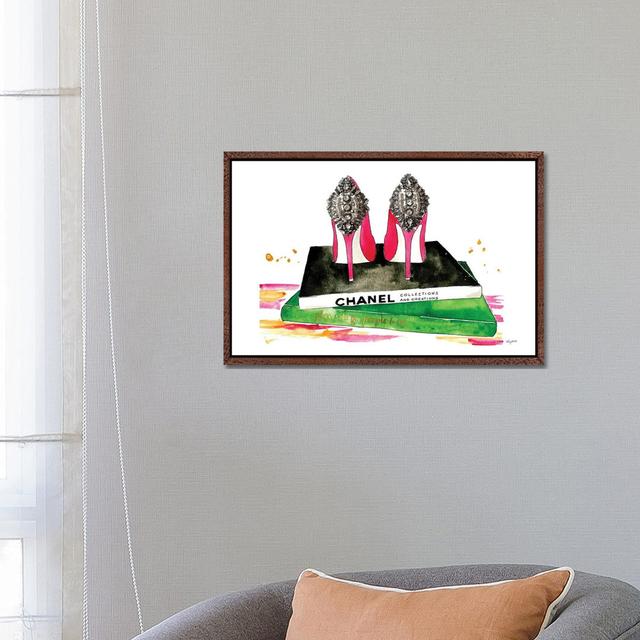 Pink Diamond Heels by Kelsey McNatt - Wrapped Canvas Gallery-Wrapped Canvas Giclée iCanvas Format: Wood Framed, Size: 45.72cm H x 66.04cm W on Productcaster.