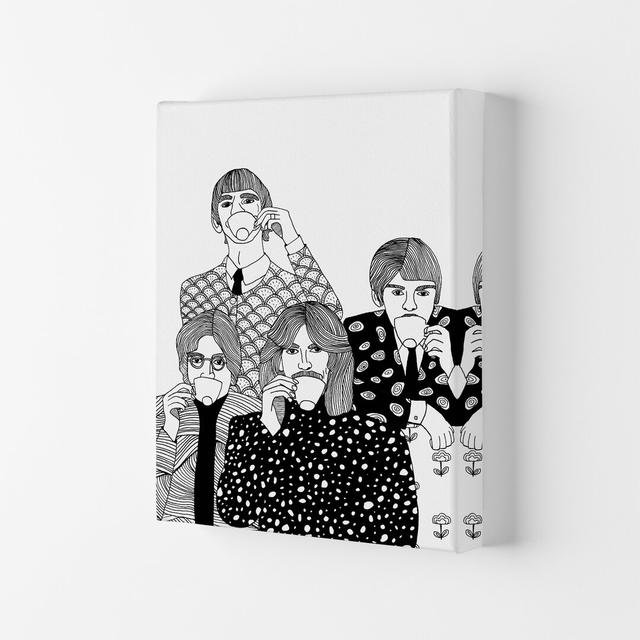 Beatles Tea by Carissa Tanton - Wrapped Canvas Print Mercer41 Size: 29.7cm H x 21cm W x 4cm D on Productcaster.