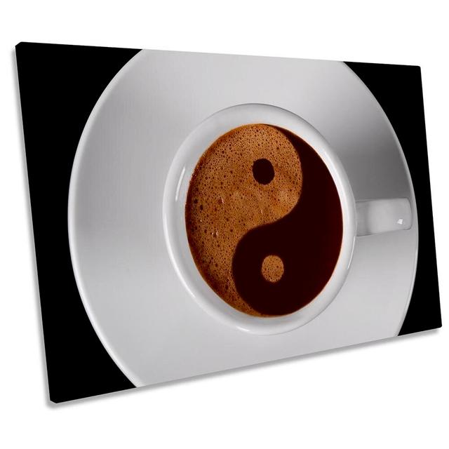 Coffee Yin Yang Kitchen - Wrapped Canvas Photograph Canvas Geeks Size: 91.4cm H x 137.2cm W x 4cm D on Productcaster.