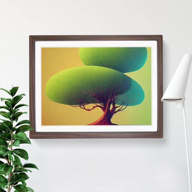 Dreamy Tree - Single Picture Frame Print Marlow Home Co. Size: 25cm H x 34cm W, Frame Colour: Walnut on Productcaster.