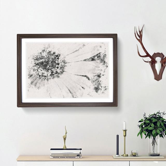 Pretty Flower - Single Picture Frame Print on MDF East Urban Home Size: 62cm H x 87cm W x 2cm D, Frame Option: Walnut Framed on Productcaster.