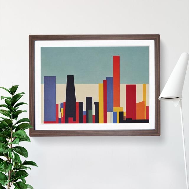 Evolving Abstract Skyscrapers - Single Picture Frame Print 17 Stories Size: 25cm H x 34cm W x 2cm D, Frame Colour: Walnut on Productcaster.