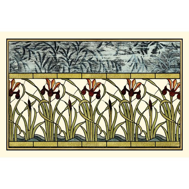 Stained Glass Flowers III by Vision Studio - Wrapped Canvas Art Prints Marlow Home Co. Size: 61cm H x 91cm W x 3.8cm D on Productcaster.