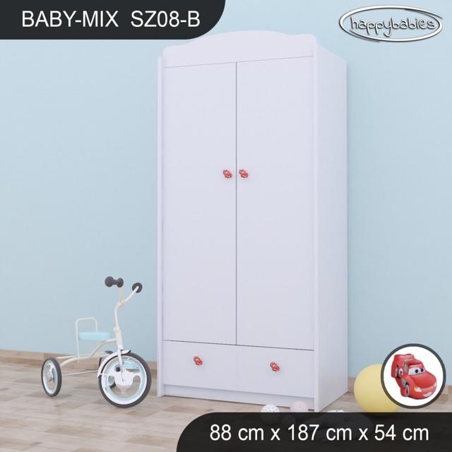 Baby 2 Door Wardrobe Happy Babies Colour: White on Productcaster.