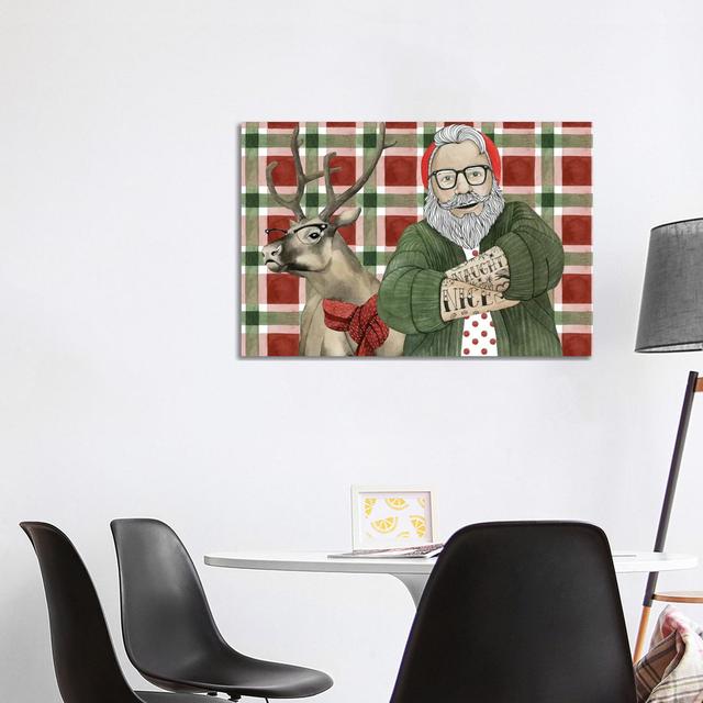 Hipster Santa Collection A by Grace Popp - Wrapped Canvas Print The Seasonal Aisle Size: 66.04cm H x 101.6cm W x 1.9cm D on Productcaster.