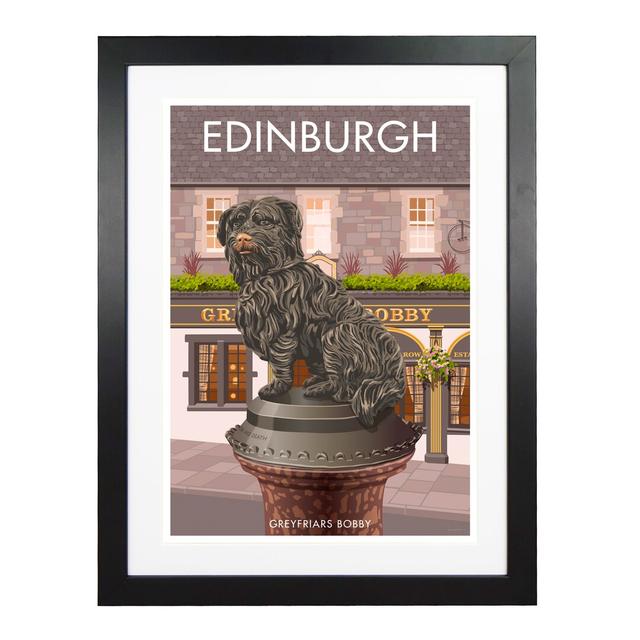 Edinburgh Bobby by Stephen Millership - Graphic Art Print on Paper George Oliver Size: 54 cm H x 44 cm W x 2.2 cm D, Frame Options: Black on Productcaster.