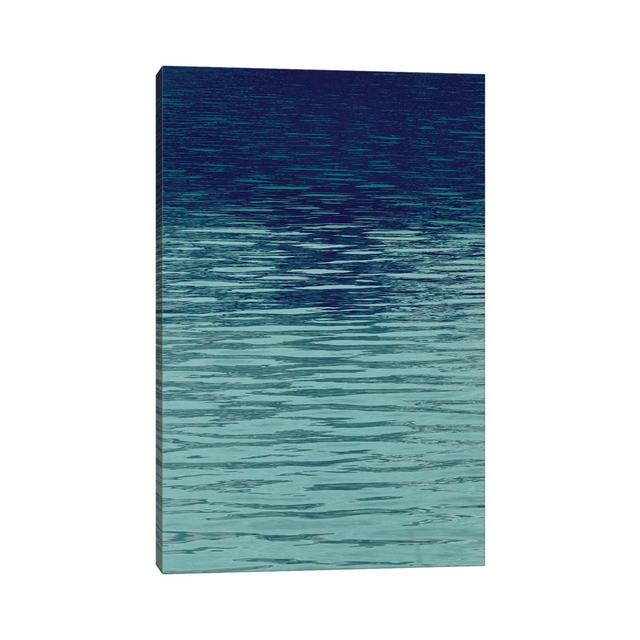 Ocean Current Blue II by Maggie Olsen - Wrapped Canvas Painting House of Hampton Size: 30.48cm H x 20.32cm W x 1.905cm D on Productcaster.