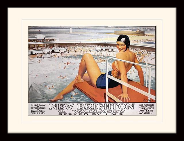 'New Brighton & Wallasey' Framed Graphic Art Print East Urban Home on Productcaster.