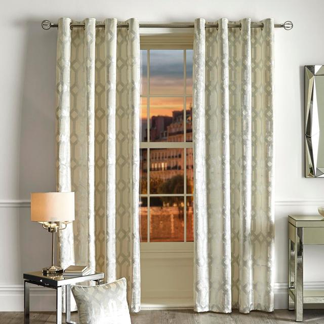 Westover Eyelet Room Darkening Door Curtains (Set of 2) Canora Grey Panel Size: 168 x 137 cm, Colour: Ivory on Productcaster.