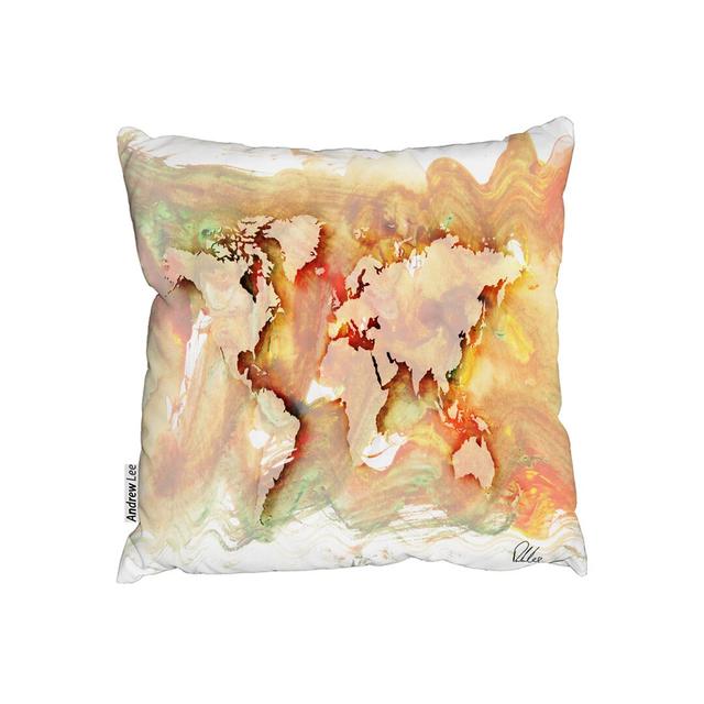 Valensia World Cushion with Filling Brayden Studio Size: 60cm H x 60cm W x 30cm D on Productcaster.