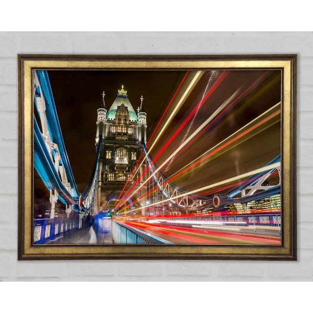 Tower Bridge Speed Of Light 1 Framed Print Latitude Run Size: 84.1cm H x 118.9cm W x 1.5cm D on Productcaster.