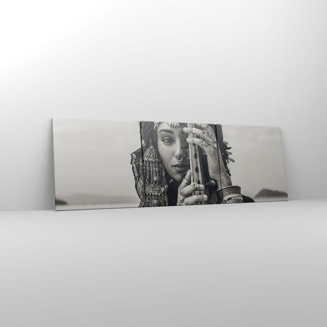 Woman Ethnic Jewelry - 3 Piece Wrapped Canvas Panoramic Photograph Canora Grey Size: 50cm H x 150cm W on Productcaster.