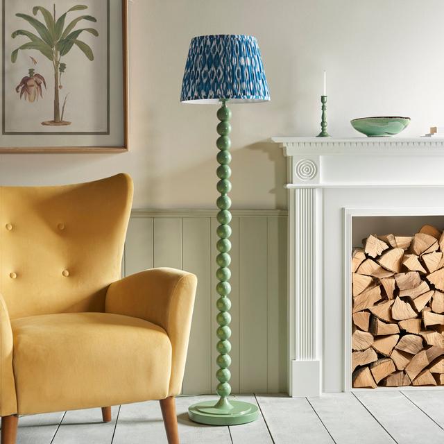 Higgledy 153.2cm Gloss Traditional Floor Lamp Heritage Hues Shade Colour: Marlin Blue on Productcaster.