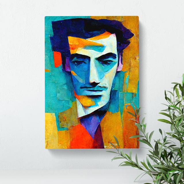 Portrait Of A Man Abstract - Wrapped Canvas Painting George Oliver Size: 60cm H x 40cm W x 3cm D on Productcaster.