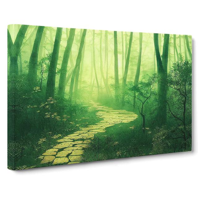 Japanese Forest - Wrapped Canvas Print Alpen Home Size: 40cm H x 60cm W x 3cm D on Productcaster.