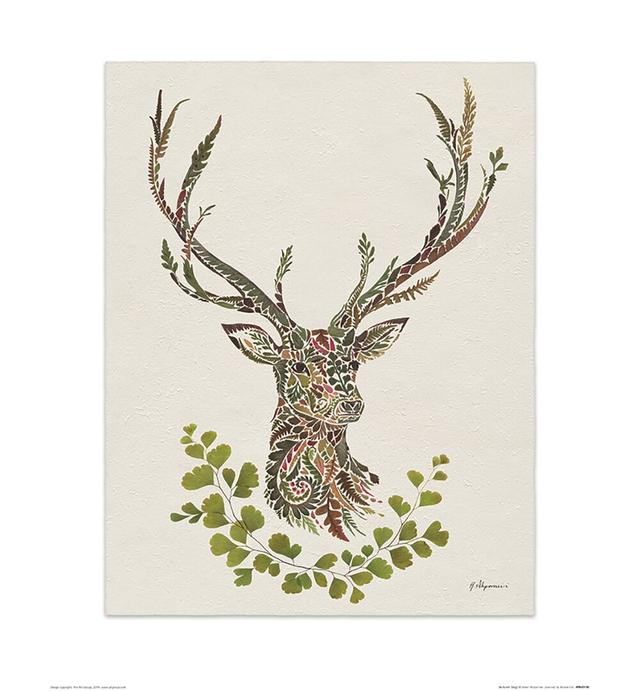 Autumn Stag by Helen Ahpornsiri - Painting Print on Paper Union Rustic Size: 50 cm H x 40 cm W x 0.01 cm D on Productcaster.