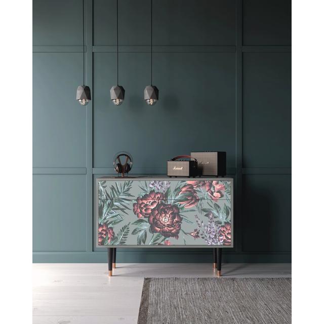 Sideboard Furny Pattern: Light Peonies on Productcaster.