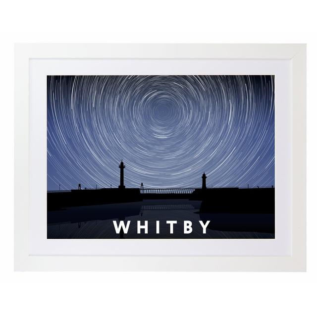 Whitby Night Timelapse by Richard O'Neil - Graphic Art Print on Paper East Urban Home Format: White Wood Frame, Size: 44 cm H x 54 cm W x 2.2 cm D on Productcaster.