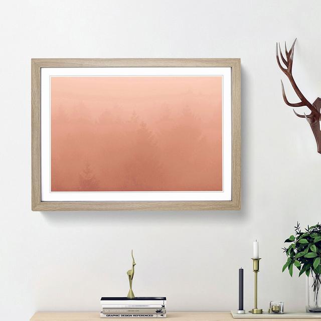 Forest in a Pink Mist - Picture Frame Photograph Print East Urban Home Frame Option: Oak Framed, Size: 48cm H x 65cm W x 2cm D on Productcaster.