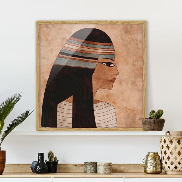 Cleopatra - Picture Frame Graphic Art Latitude Vive Size: 50cm H x 50cm W x 2cm D, Frame Option: Brown Framed on Productcaster.