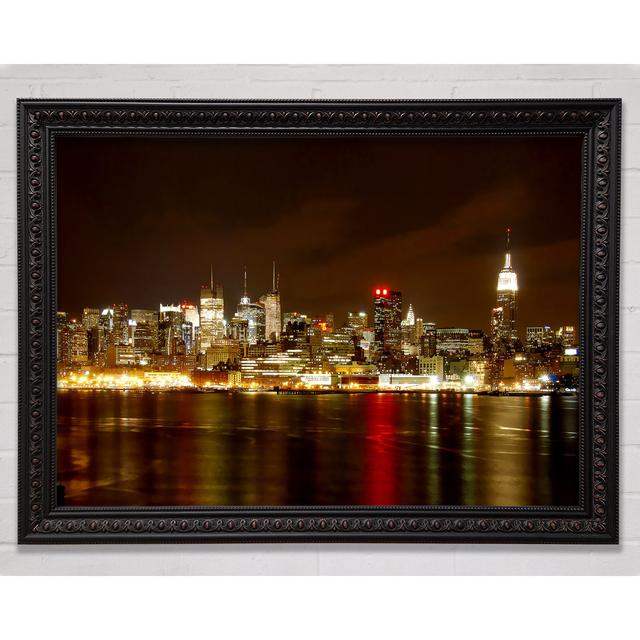 New York City Night Reflections - Print Bright Star Size: 59.7cm H x 84.1cm W x 3cm D on Productcaster.