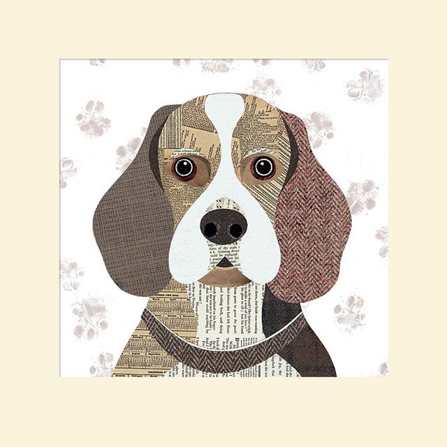 'Beagle' Painting Print East Urban Home Mount Colour: Yellow on Productcaster.