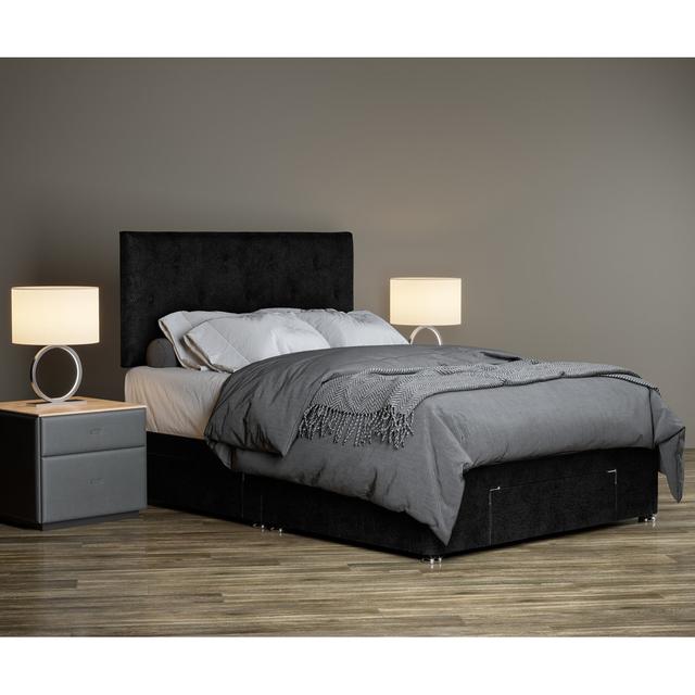 Taliesin Divan Bed Base 17 Stories Colour: Black, Size: Kingsize (5') on Productcaster.