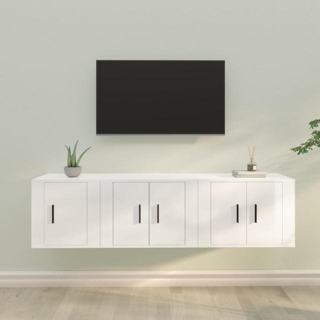 Baek TV Stand for TVs up to 65" (Set of 3) Alpen Home Colour: High Gloss White on Productcaster.