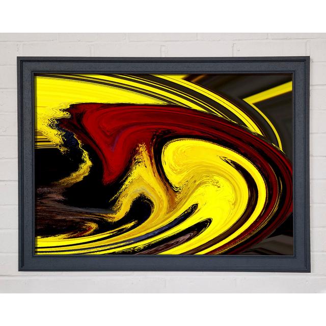 Yellow Energy Framed Print Ivy Bronx Size: 21cm H x 29.7cm W x 1.5cm D, Format: Grey Framed Paper on Productcaster.