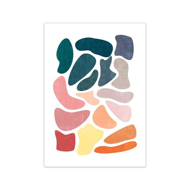 Colourful Abstract Shapes A - Print Norden Home Frame Option: No Frame, Size: 59cm H x 42cm W x 1cm D on Productcaster.