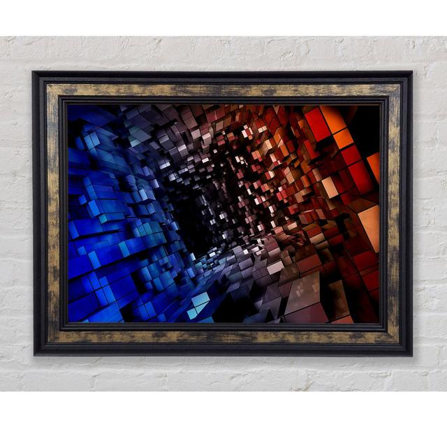 Abstract Tunnel Framed Print Ebern Designs Size: 42cm H x 59.7cm W x 8cm D, Format: Gold/Black Framed Paper on Productcaster.