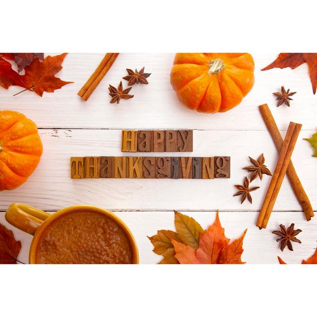 Thanksgiving Theme Ebern Designs Size: 51cm H x 76cm W x 3.8cm D on Productcaster.