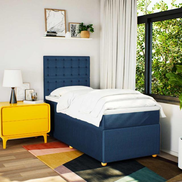 Boxspringbett Cupar Brayden Studio Farbe: Blau, Größe: 100 x 200 cm on Productcaster.