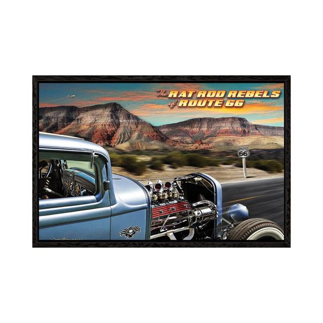 Rat Rod Rebels by Larry Grossman - Gallery-Wrapped Canvas Giclée on Canvas Williston Forge Size: 45.72cm H x 66.04cm W x 3.81cm D, Format: Black Float on Productcaster.