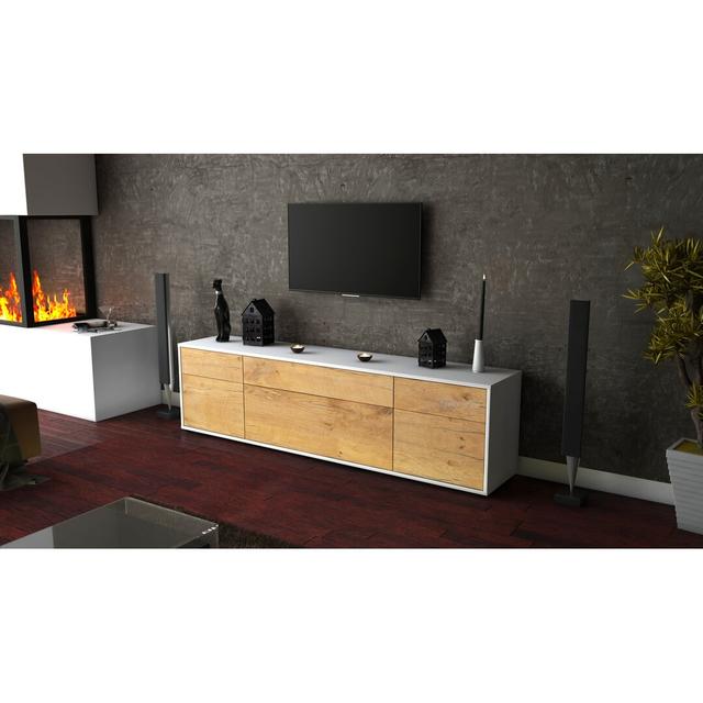 Copple TV Stand for TVs up to 42" 17 Stories Colour: Oak / Matt White on Productcaster.