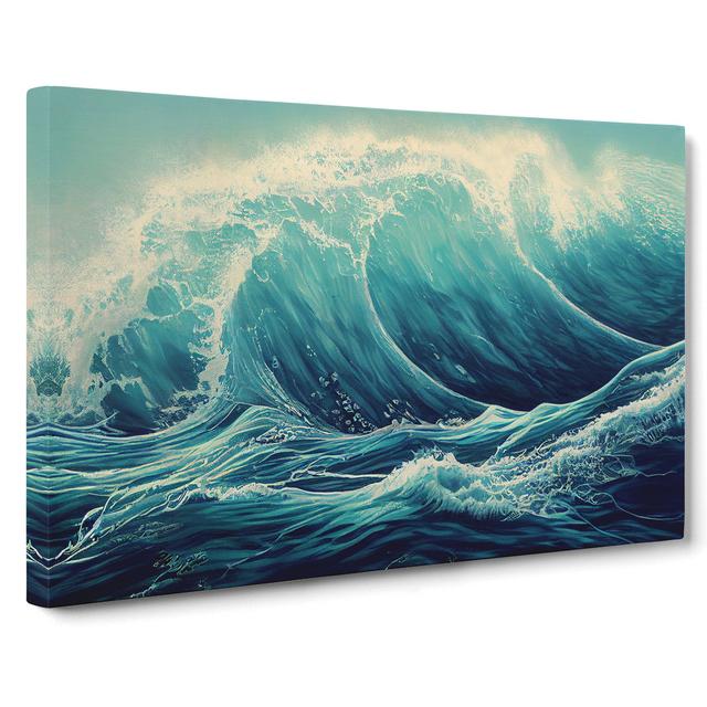 Enlightened Ocean Wave House of Hampton Size: 50cm H x 76cm W x 3cm D on Productcaster.