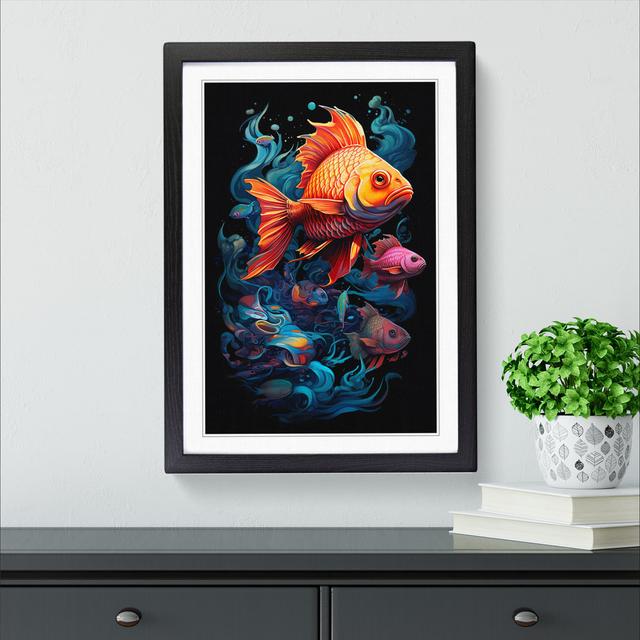 Fish Orphism No.2 House of Hampton Size: 46cm H x 34cm W, Format: Black Framed on Productcaster.