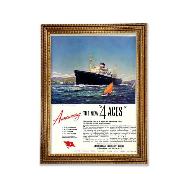 Cunard Line - Single Picture Frame Art Prints Bright Star Size: 84.1cm H x 59.1cm W on Productcaster.