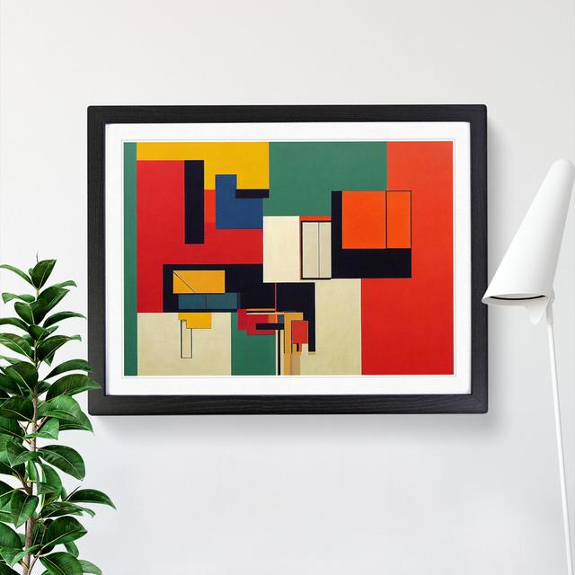 Abstract Cubism - Picture Frame Graphic Art Metro Lane Size: 34cm H x 46cm W x 2cm D, Frame Colour: Black on Productcaster.