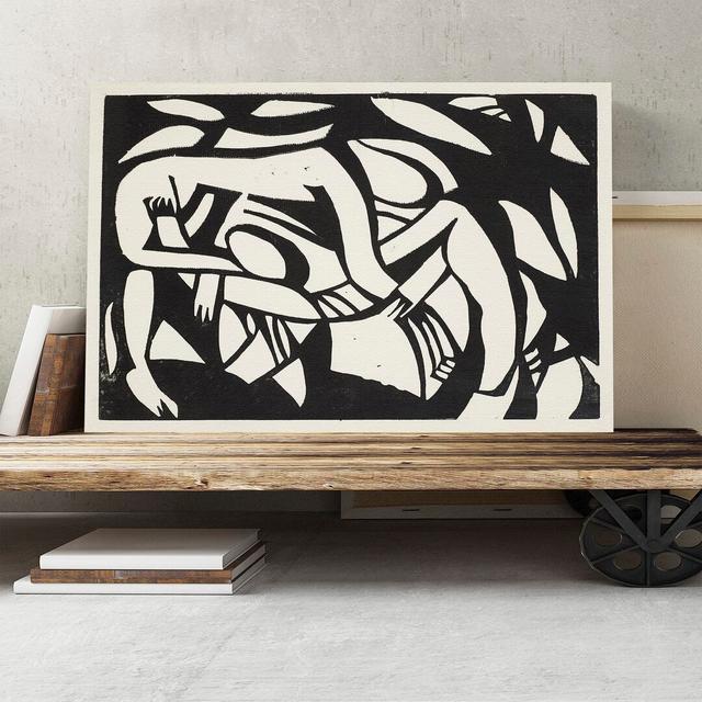 'Wrestlers' by Henri Gaudier-Brzeska Painting Print on Canvas East Urban Home Size: 40cm H x 60cm W on Productcaster.