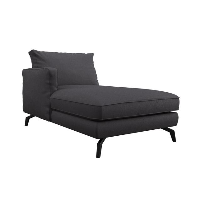 Unic Chaise Longue SIA Home Orientation: Left-Arm Chaise, Upholstery Colour: Black on Productcaster.