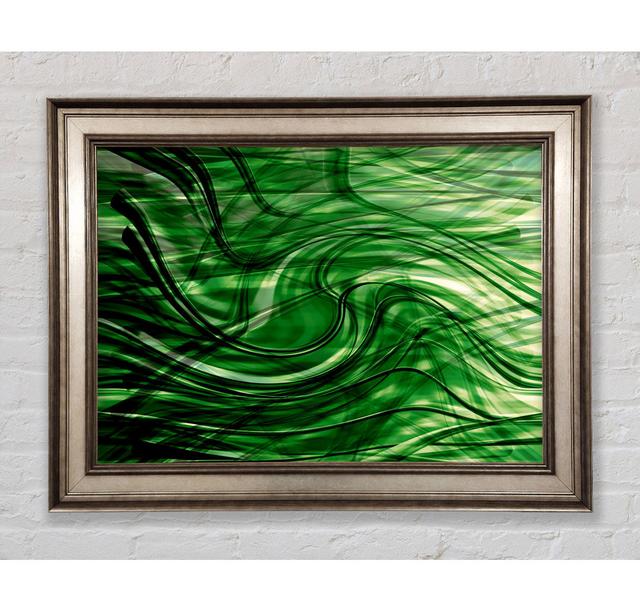 Green Time Line Framed Print Ivy Bronx Size: 21cm H x 42cm W x 8cm D, Format: Silver Framed Paper on Productcaster.