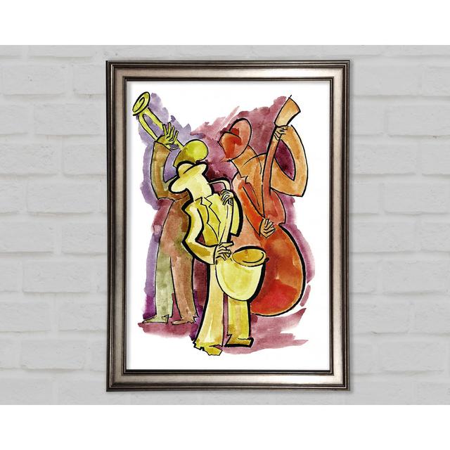 Feeling The Music 1 Framed Print Ophelia & Co. Size: 29.7cm H x 21cm W x 1.5cm D, Format: Gunmetal Framed Paper on Productcaster.