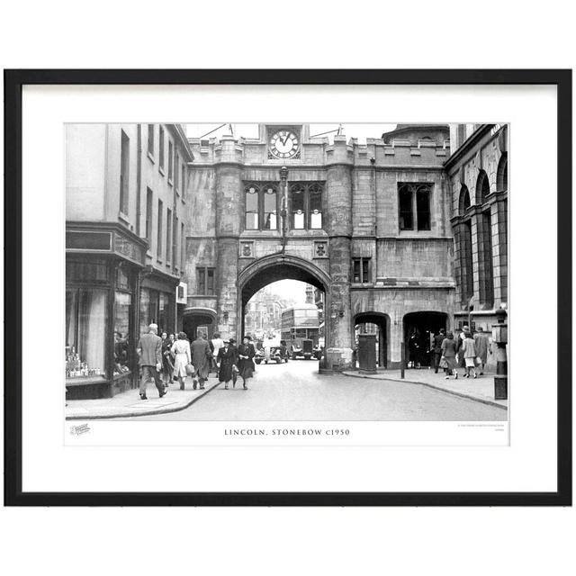 'Lincoln, Stonebow C1950' - Picture Frame Photograph Print on Paper The Francis Frith Collection Size: 31.5cm H x 38.8cm W x 2.3cm D on Productcaster.