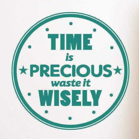 Time Is Precious Waste It Wisely Wall Sticker 17 Stories Colour: Dark Red on Productcaster.